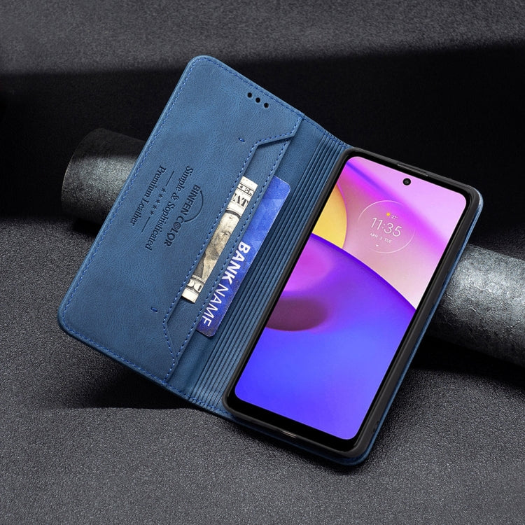 For Motorola Moto E40 / E30 Magnetic RFID Blocking Anti-Theft Leather Phone Case
