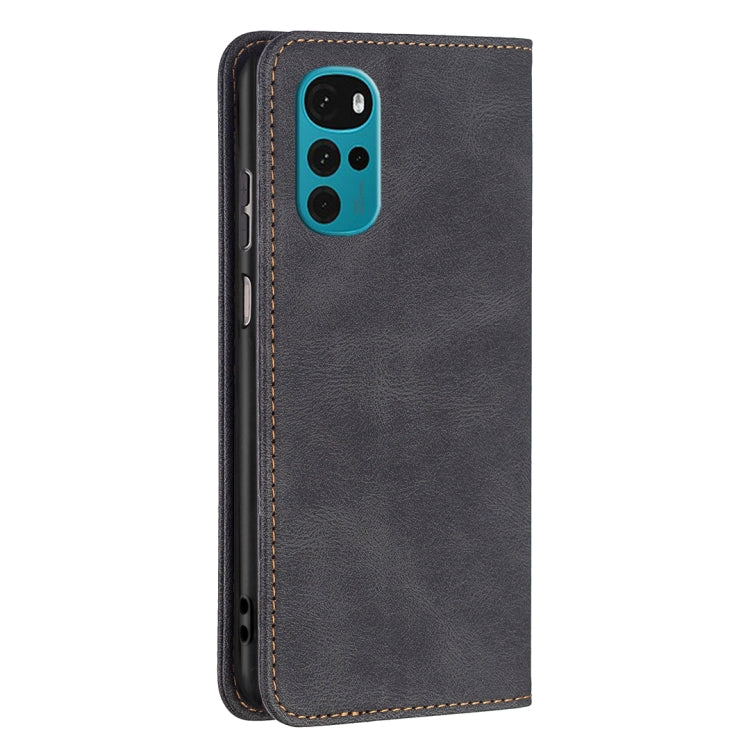 For Motorola Moto G22 Magnetic RFID Blocking Anti-Theft Leather Phone Case