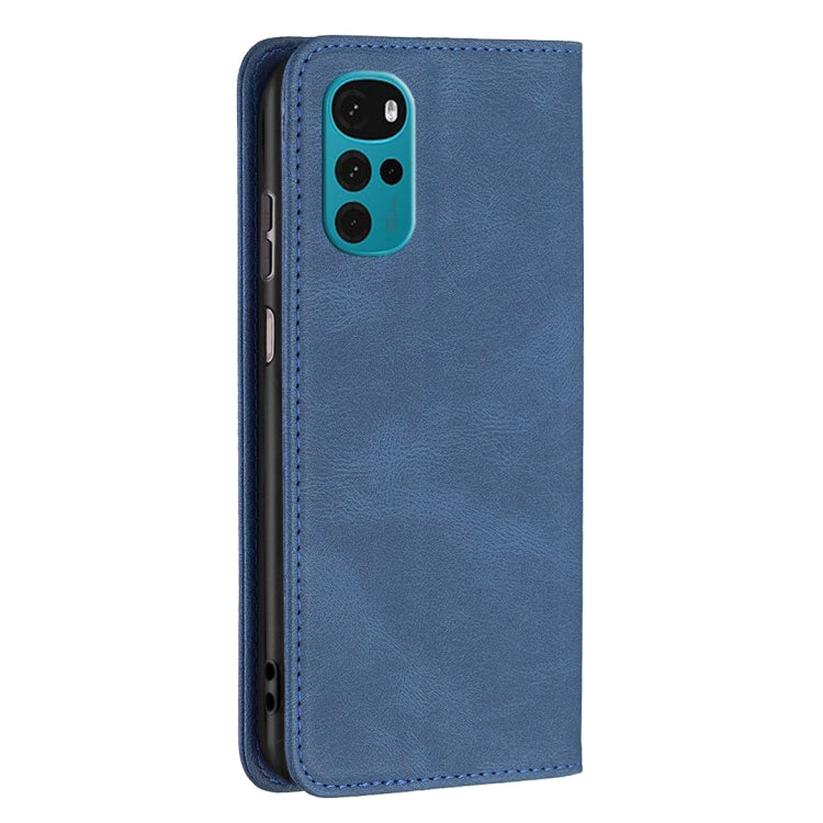 For Motorola Moto G22 Magnetic RFID Blocking Anti-Theft Leather Phone Case
