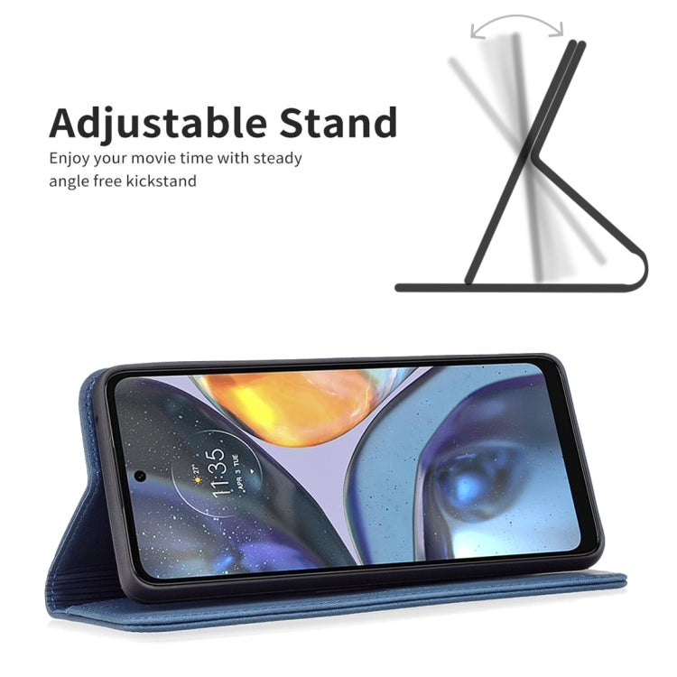 For Motorola Moto G22 Magnetic RFID Blocking Anti-Theft Leather Phone Case