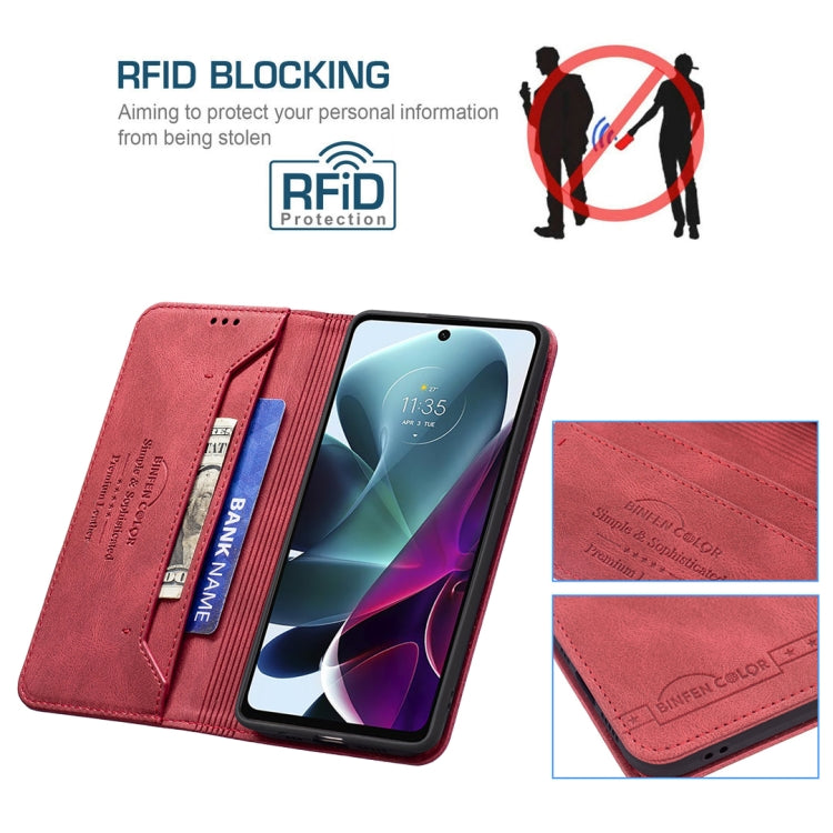 For Motorola Moto G200 5G / Edge S30 5G Magnetic RFID Blocking Anti-Theft Leather Phone Case