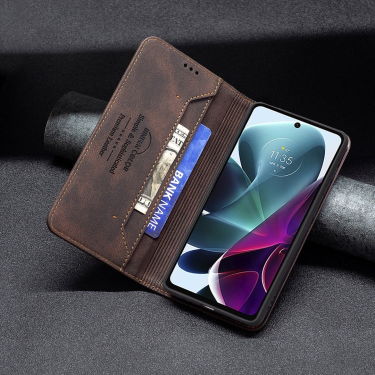 For Motorola Moto G200 5G / Edge S30 5G Magnetic RFID Blocking Anti-Theft Leather Phone Case
