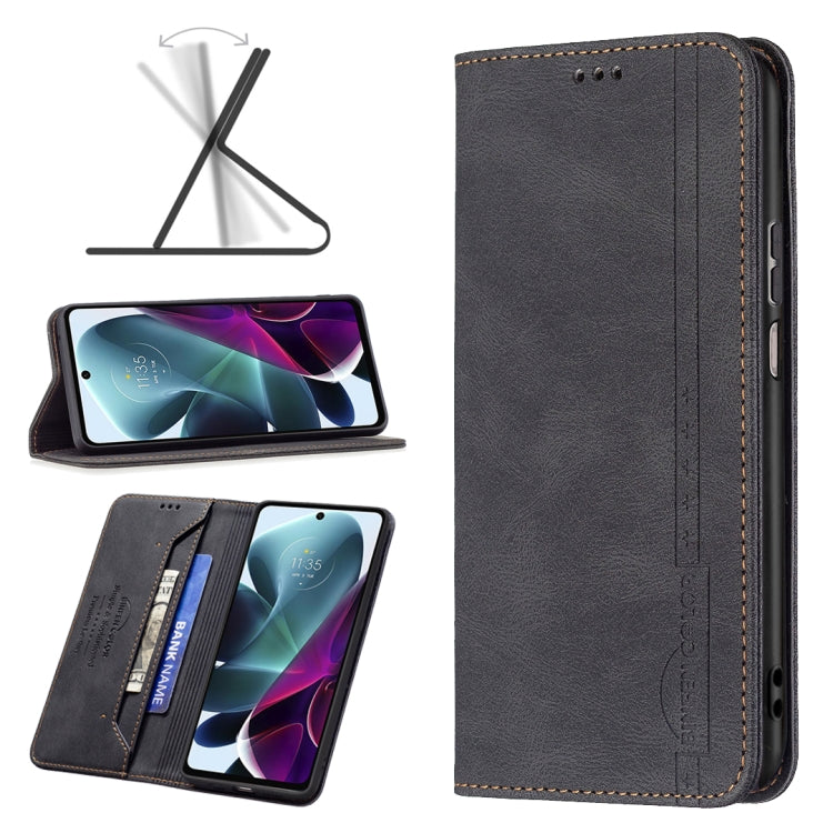 For Motorola Moto G200 5G / Edge S30 5G Magnetic RFID Blocking Anti-Theft Leather Phone Case