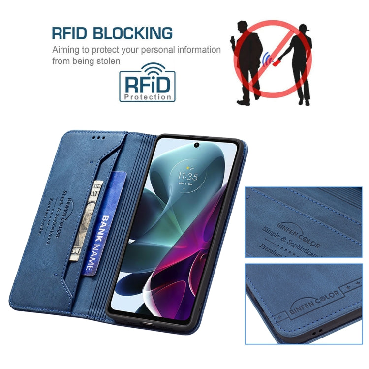 For Motorola Moto G200 5G / Edge S30 5G Magnetic RFID Blocking Anti-Theft Leather Phone Case