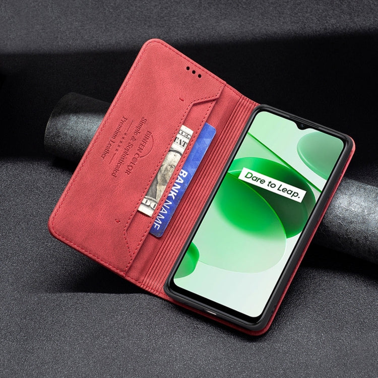 For OPPO Realme C35 Magnetic RFID Blocking Anti-Theft Leather Phone Case