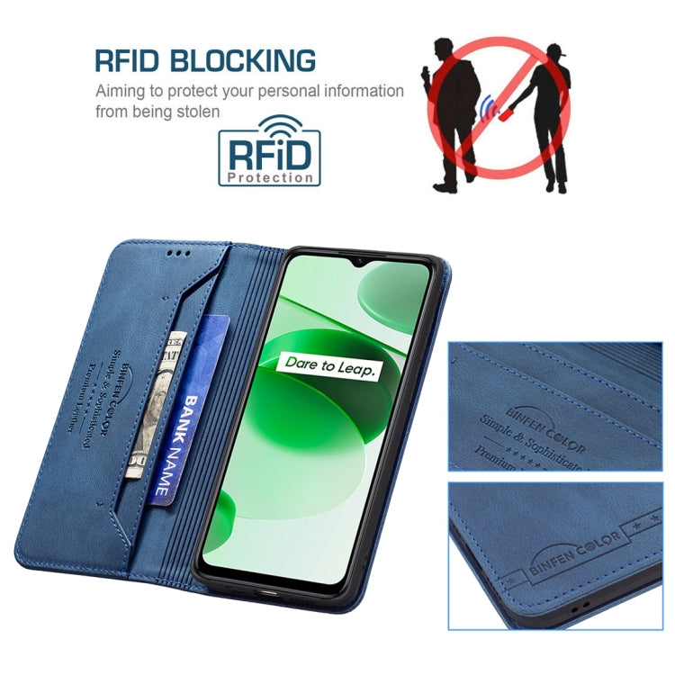 For OPPO Realme C35 Magnetic RFID Blocking Anti-Theft Leather Phone Case