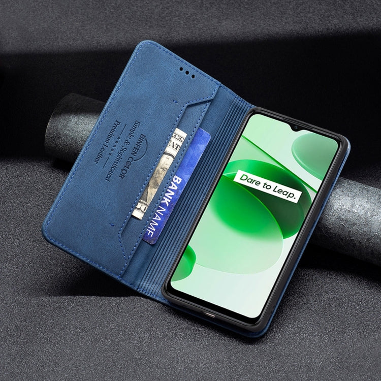 For OPPO Realme C35 Magnetic RFID Blocking Anti-Theft Leather Phone Case