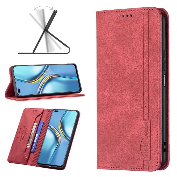 For Honor X20 Magnetic RFID Blocking Anti-Theft Leather Phone Case