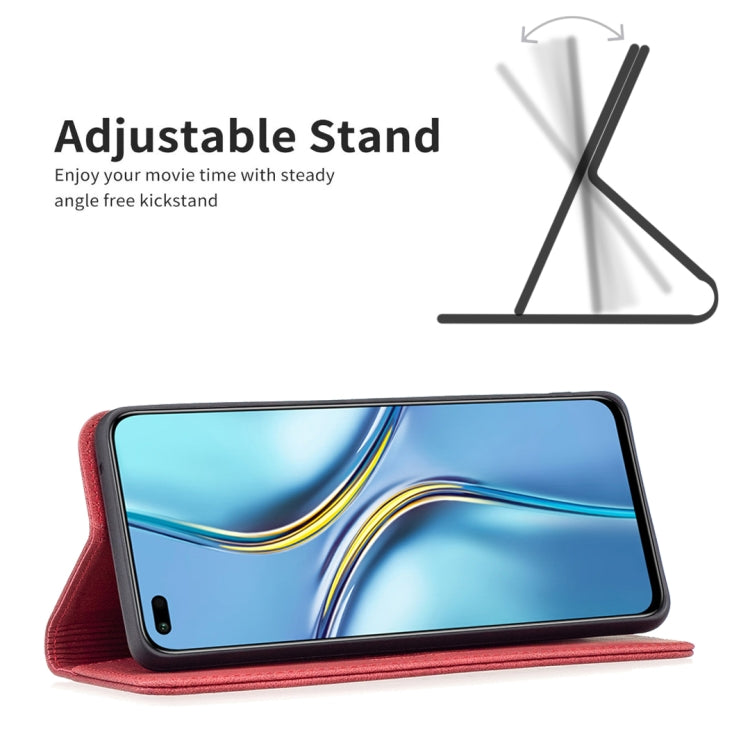 For Honor X20 Magnetic RFID Blocking Anti-Theft Leather Phone Case
