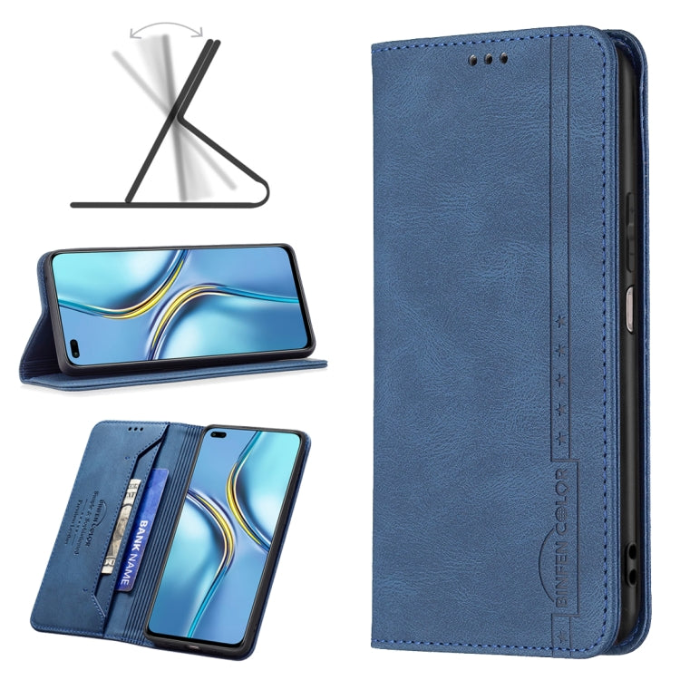 For Honor X20 Magnetic RFID Blocking Anti-Theft Leather Phone Case