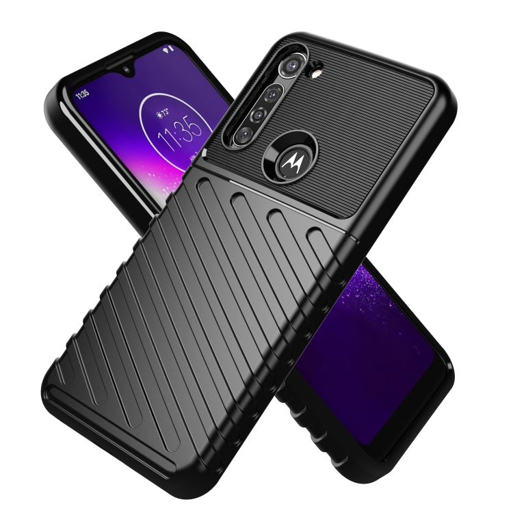For Moto G8 Power Thunderbolt Shockproof TPU Soft Case(Blue)