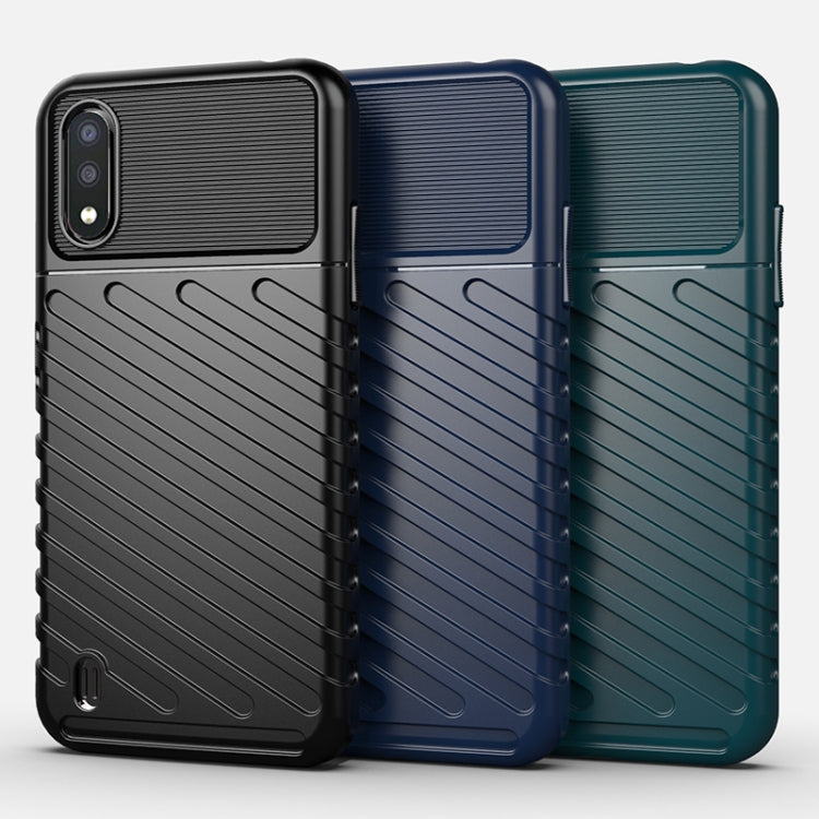 For Galaxy A01 Thunderbolt Shockproof TPU Soft Case(Black)