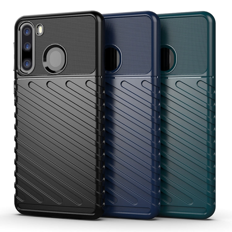 For Galaxy A21 Thunderbolt Shockproof TPU Soft Case(Black)