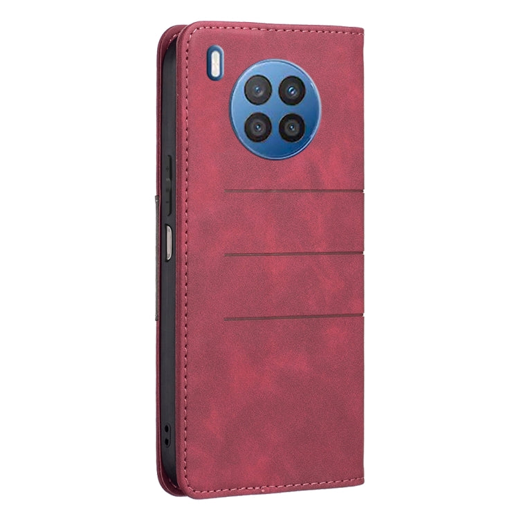 For Honor 50 Lite / Huawei nova 8i Magnetic Splicing Leather Phone Case
