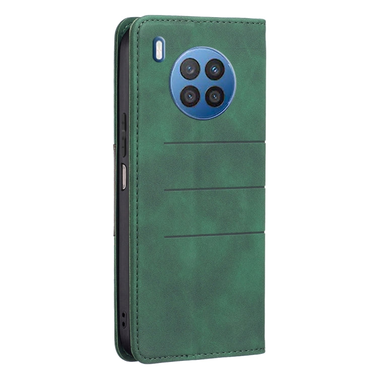 For Honor 50 Lite / Huawei nova 8i Magnetic Splicing Leather Phone Case