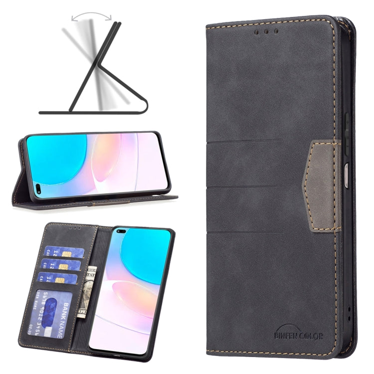 For Honor 50 Lite / Huawei nova 8i Magnetic Splicing Leather Phone Case