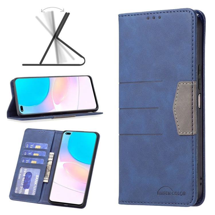 For Honor 50 Lite / Huawei nova 8i Magnetic Splicing Leather Phone Case