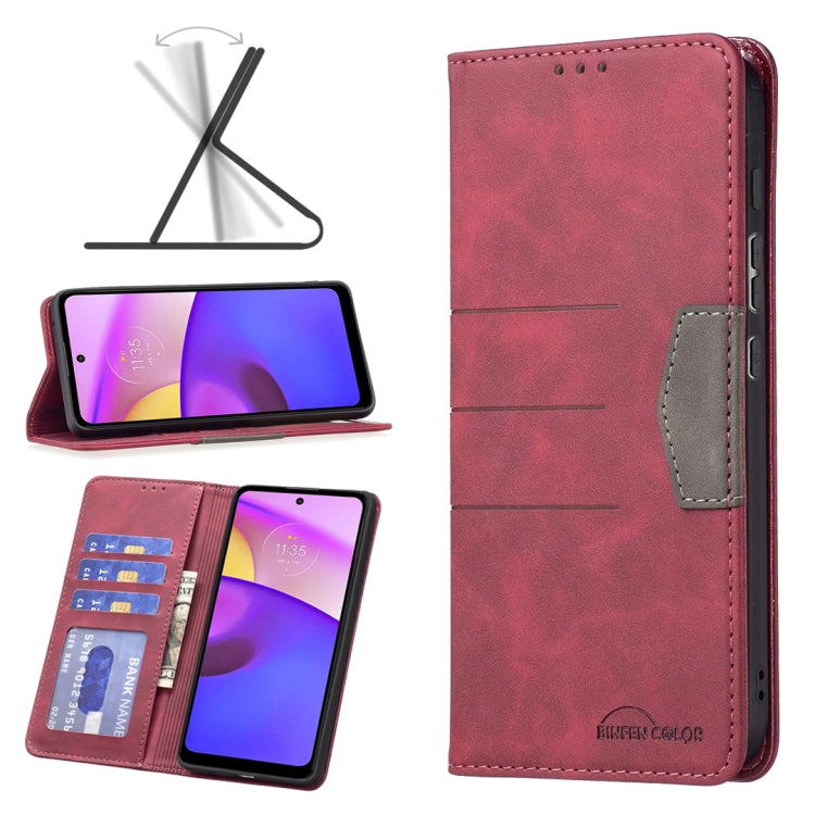 For Motorola Moto E40 / E30 Magnetic Splicing Leather Phone Case