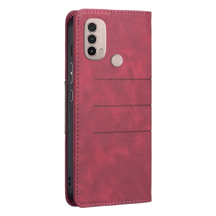 For Motorola Moto E40 / E30 Magnetic Splicing Leather Phone Case
