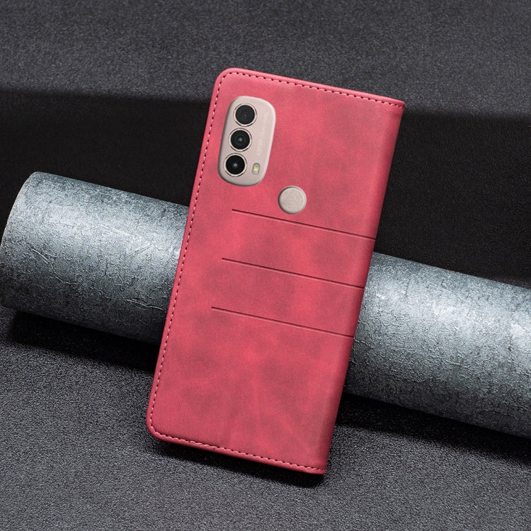 For Motorola Moto E40 / E30 Magnetic Splicing Leather Phone Case