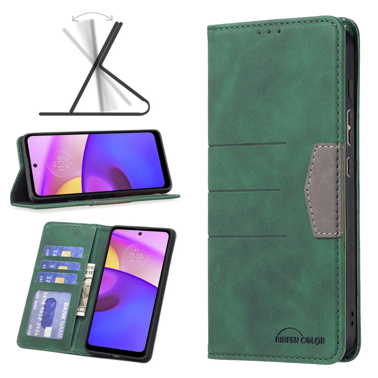 For Motorola Moto E40 / E30 Magnetic Splicing Leather Phone Case