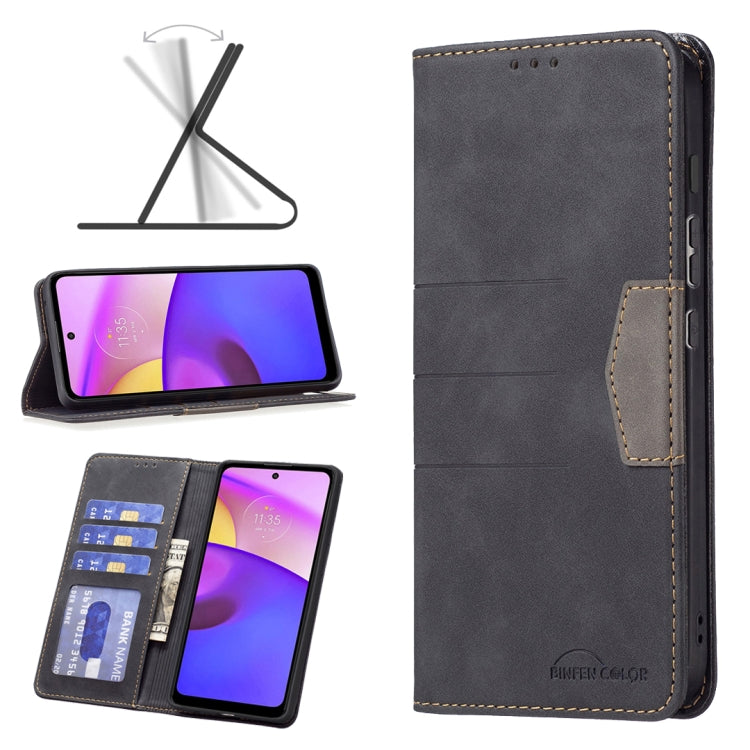 For Motorola Moto E40 / E30 Magnetic Splicing Leather Phone Case