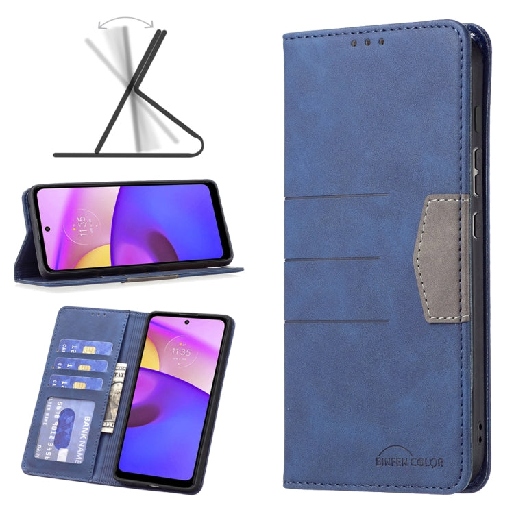 For Motorola Moto E40 / E30 Magnetic Splicing Leather Phone Case
