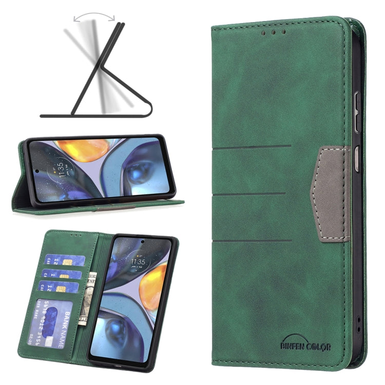 For Motorola Moto G22 Magnetic Splicing Leather Phone Case