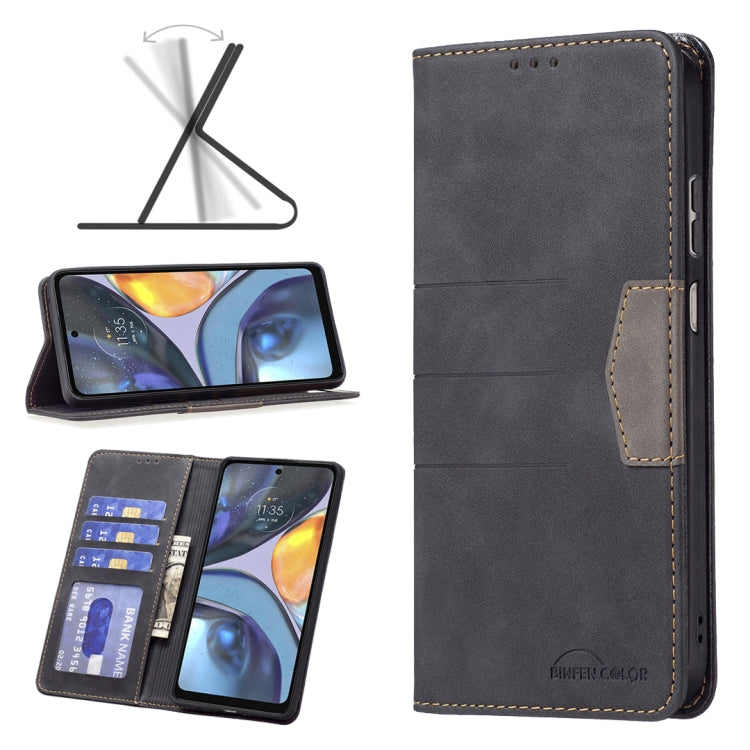 For Motorola Moto G22 Magnetic Splicing Leather Phone Case