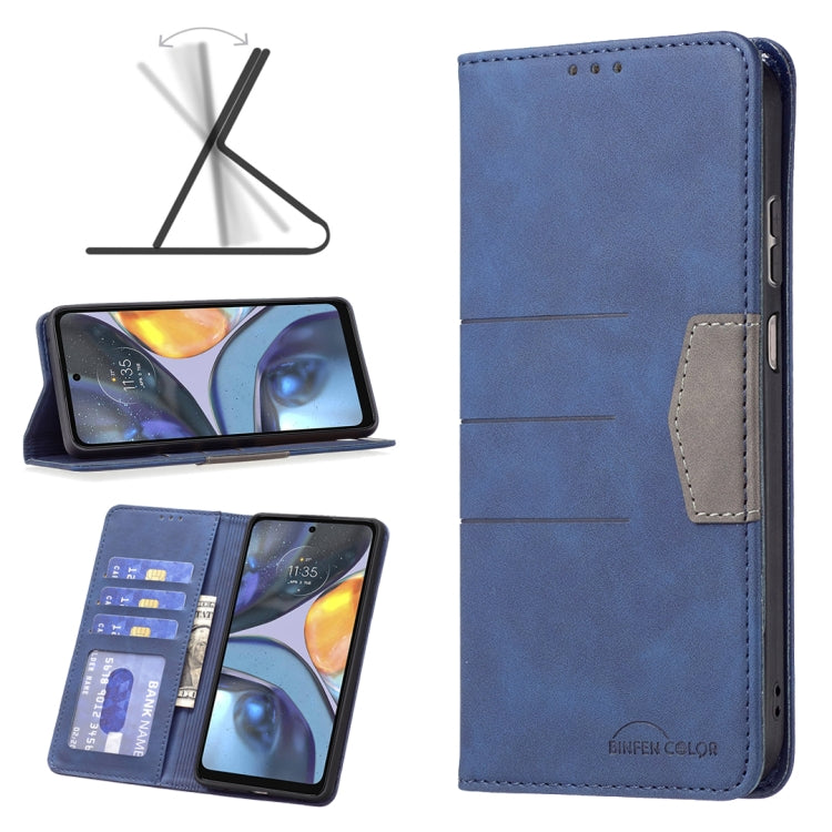 For Motorola Moto G22 Magnetic Splicing Leather Phone Case