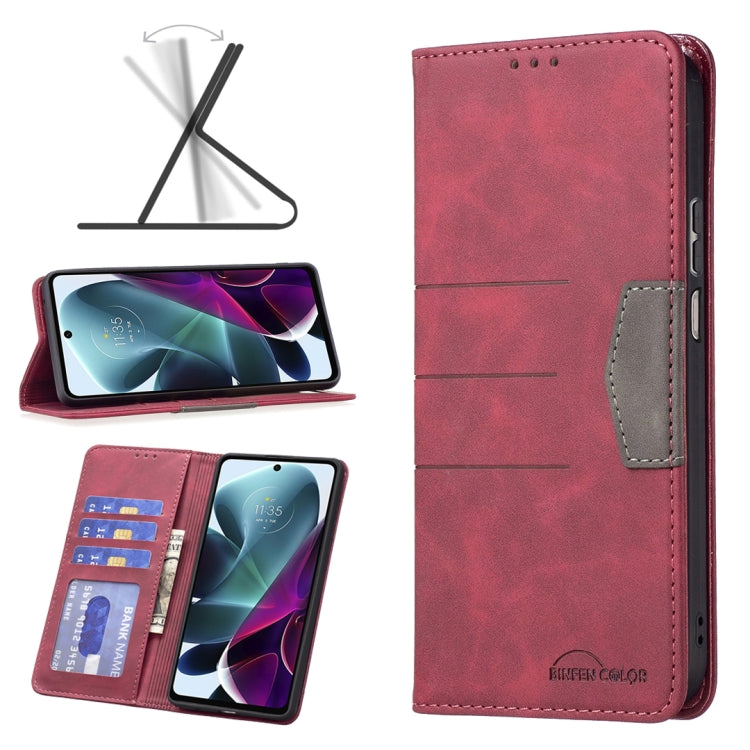For Motorola Moto G200 5G / Edge S30 5G Magnetic Splicing Leather Phone Case