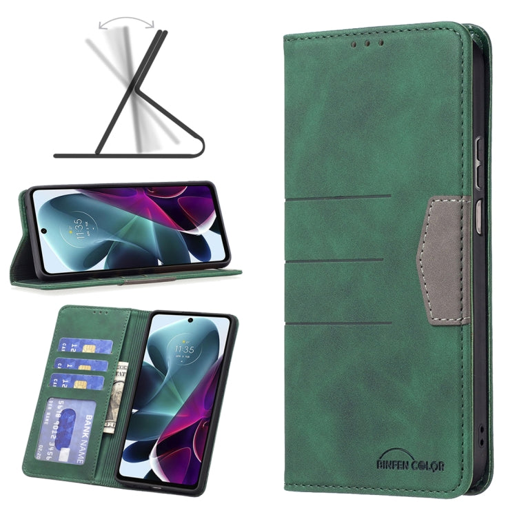 For Motorola Moto G200 5G / Edge S30 5G Magnetic Splicing Leather Phone Case