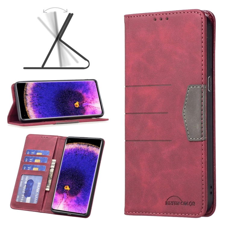 For OPPO Find X5 Magnetic Splicing Leather Phone Case