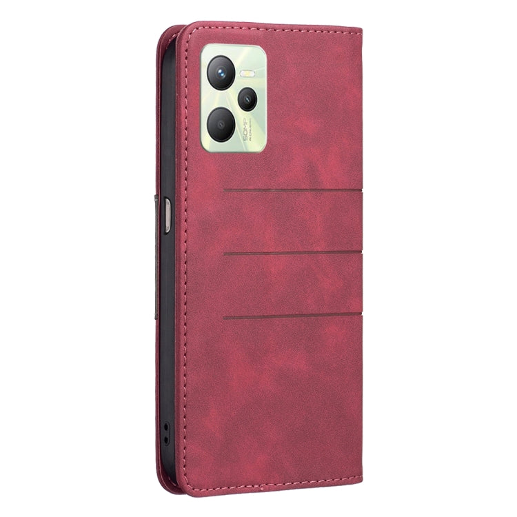 For OPPO Realme C35 Magnetic Splicing Leather Phone Case