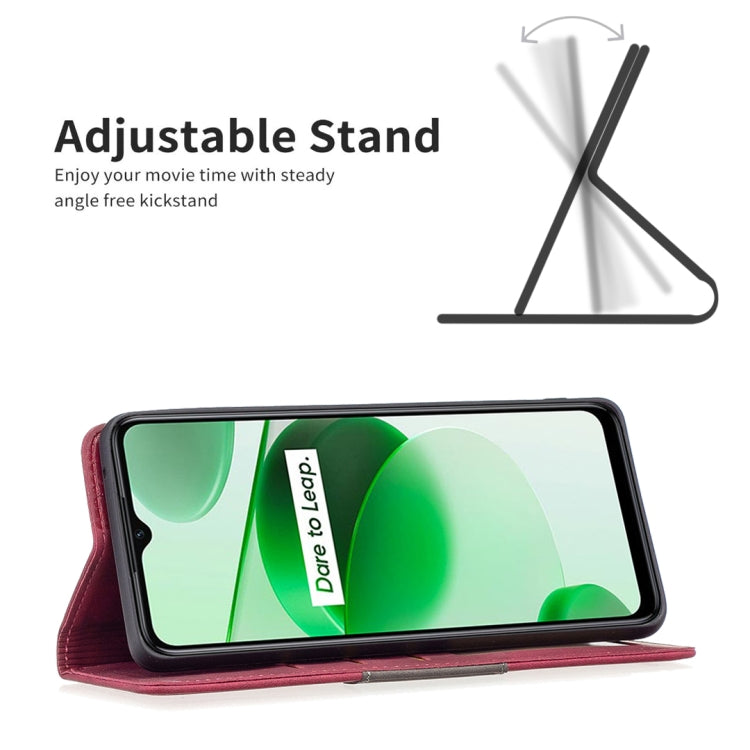 For OPPO Realme C35 Magnetic Splicing Leather Phone Case