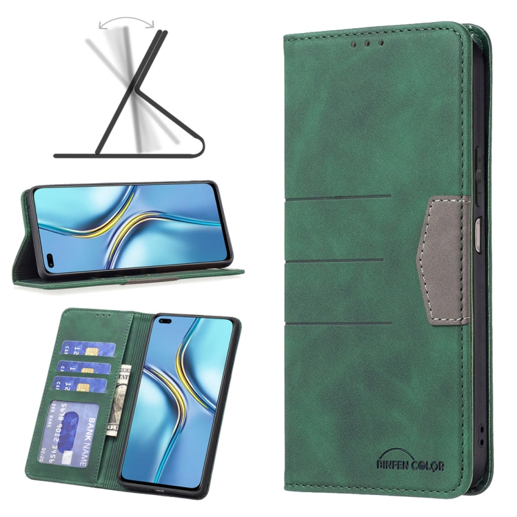 For Honor X20 Magnetic Splicing Leather Phone Case
