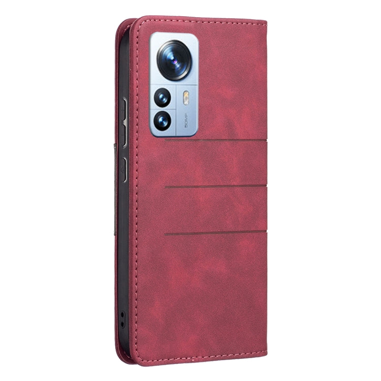 For Xiaomi 12 Pro Magnetic Splicing Leather Phone Case