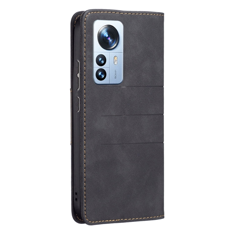 For Xiaomi 12 Pro Magnetic Splicing Leather Phone Case