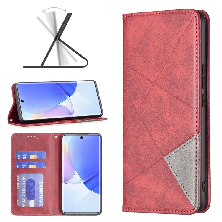 For Honor 50 / Huawei nova 9 Prismatic Invisible Magnetic Leather Phone Case