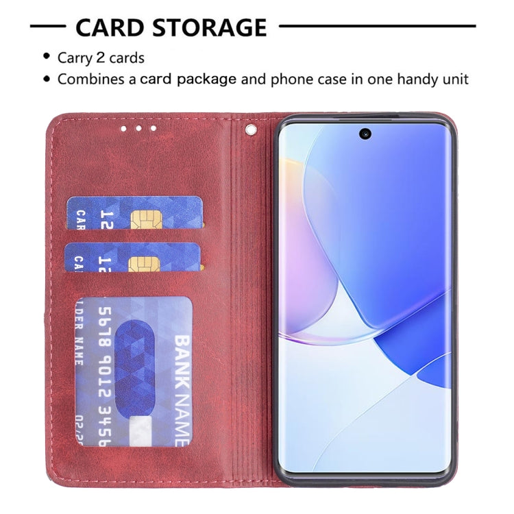 For Honor 50 / Huawei nova 9 Prismatic Invisible Magnetic Leather Phone Case