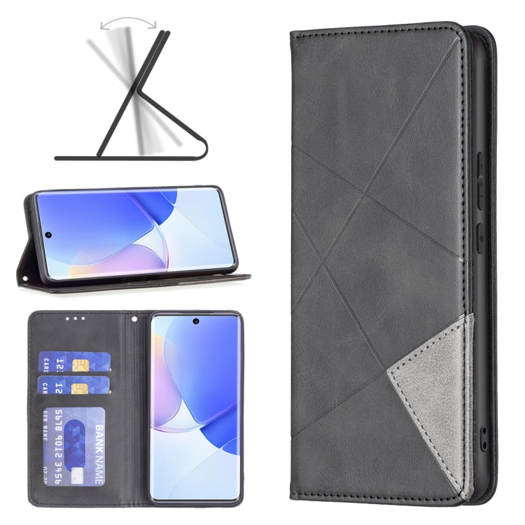 For Honor 50 / Huawei nova 9 Prismatic Invisible Magnetic Leather Phone Case