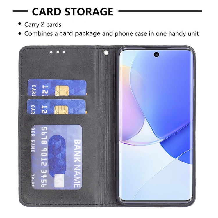 For Honor 50 / Huawei nova 9 Prismatic Invisible Magnetic Leather Phone Case