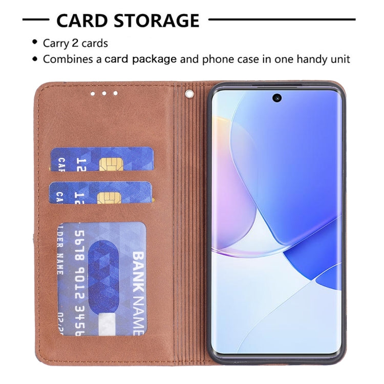 For Honor 50 / Huawei nova 9 Prismatic Invisible Magnetic Leather Phone Case