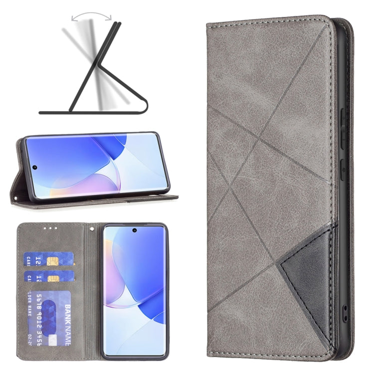 For Honor 50 / Huawei nova 9 Prismatic Invisible Magnetic Leather Phone Case