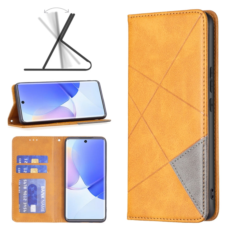 For Honor 50 / Huawei nova 9 Prismatic Invisible Magnetic Leather Phone Case