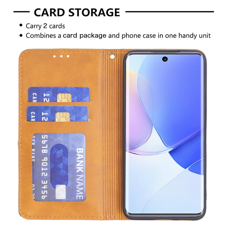 For Honor 50 / Huawei nova 9 Prismatic Invisible Magnetic Leather Phone Case