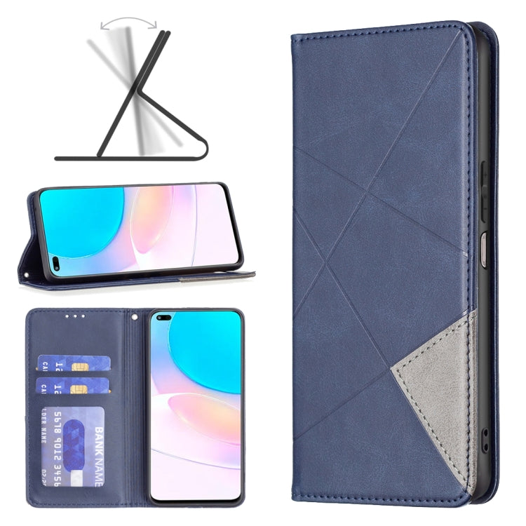 For Honor 50 Lite / Huawei nova 8i Prismatic Invisible Magnetic Leather Phone Case