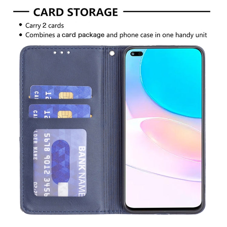 For Honor 50 Lite / Huawei nova 8i Prismatic Invisible Magnetic Leather Phone Case
