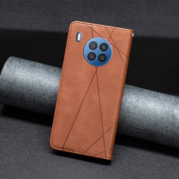 For Honor 50 Lite / Huawei nova 8i Prismatic Invisible Magnetic Leather Phone Case