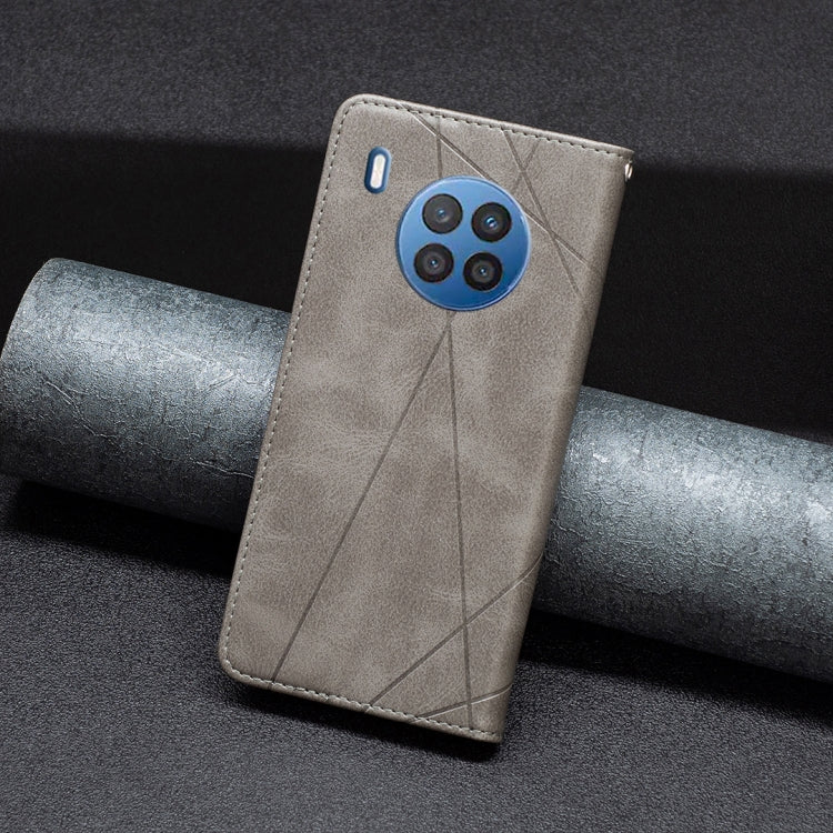 For Honor 50 Lite / Huawei nova 8i Prismatic Invisible Magnetic Leather Phone Case